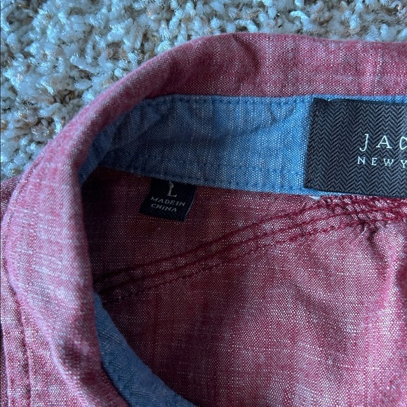 Men's Jachs New York Red Button-Down Shirt | Red Button Down Shirt - Picture 6 of 9